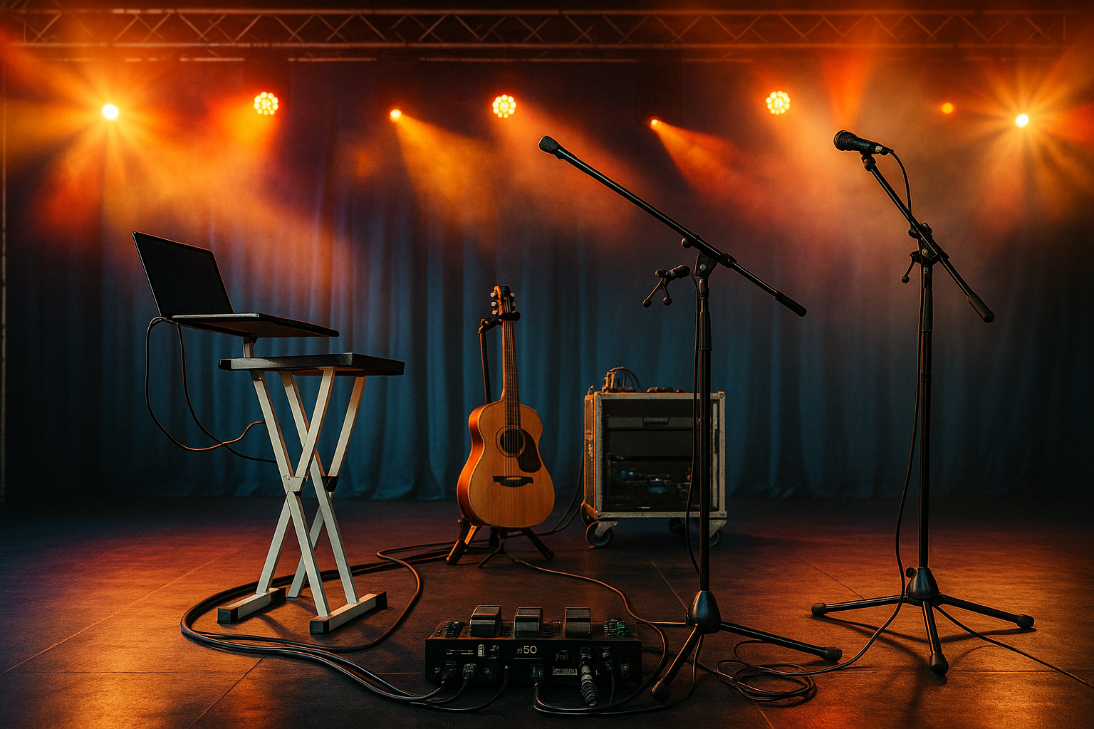 Ed Sheeran Tribute Act Stage Setup